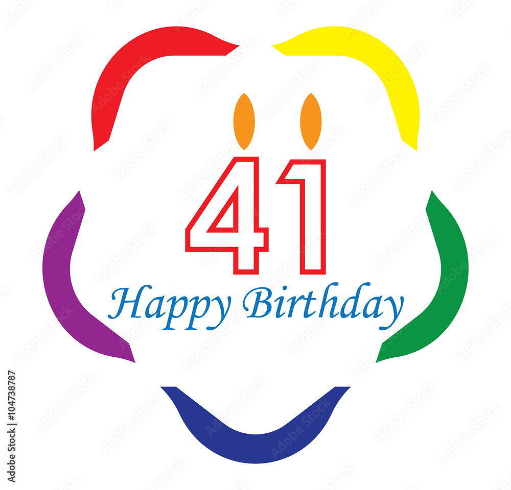 41 happy birthday Stock Vector | Adobe Stock