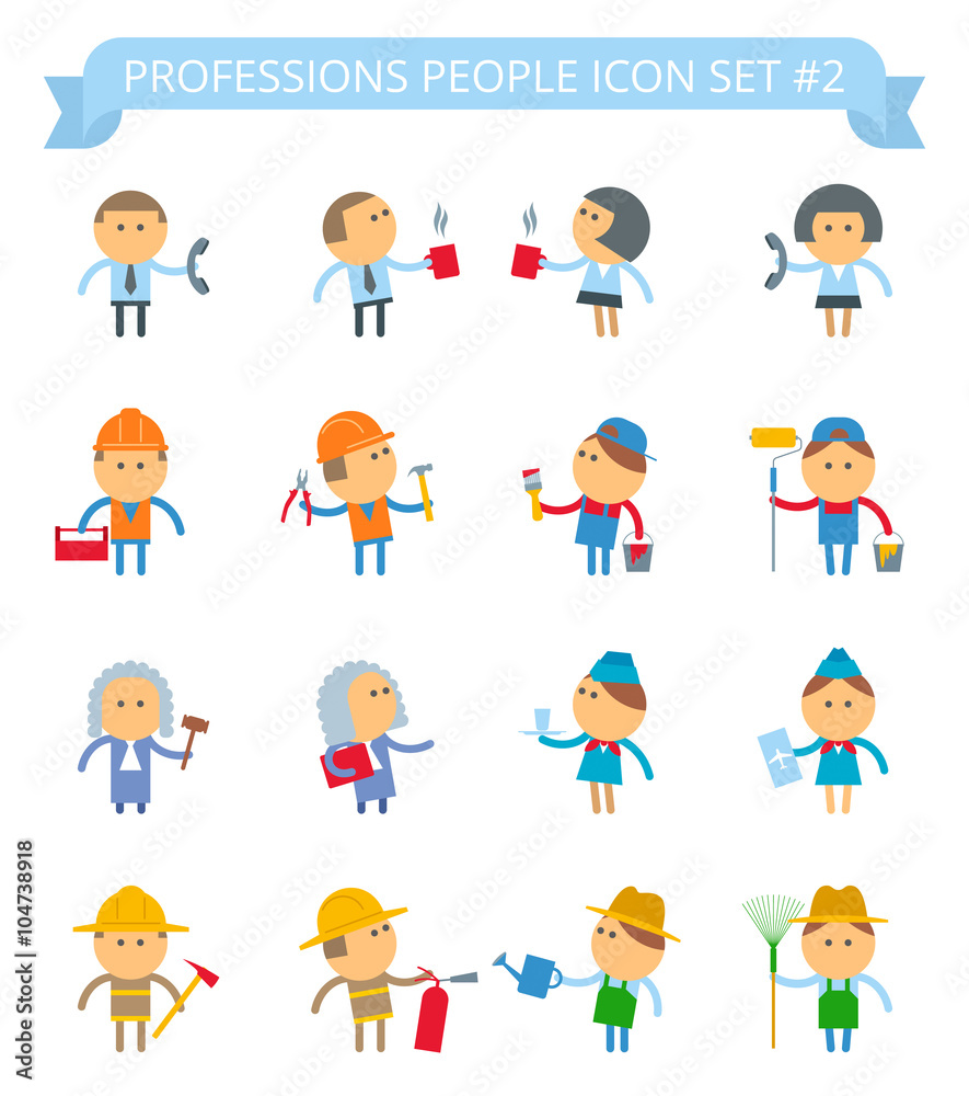 Vector flat infographic people. Professions people icon set: office people,  manager, fireman, painter, worker, judge, stewardess, avatar people icons.  Suitable for infographics, web, social networks. Stock Vector | Adobe Stock