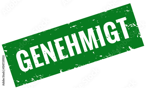 Genehmigt Stempel grün grunge