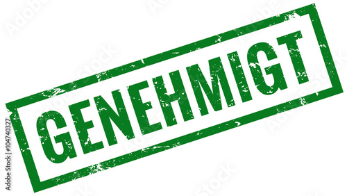 Genehmigt Stempel grün grunge