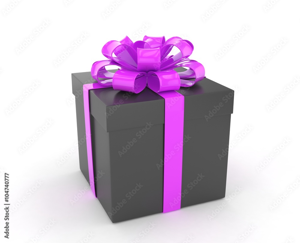 Obraz premium gift box with bows isolated on white