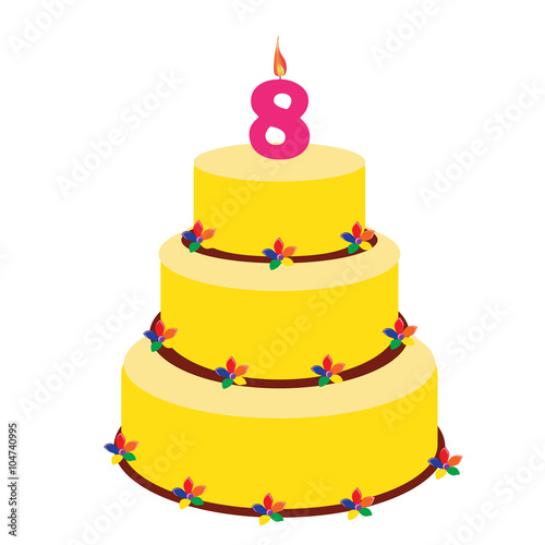 Eighth birthday cake
