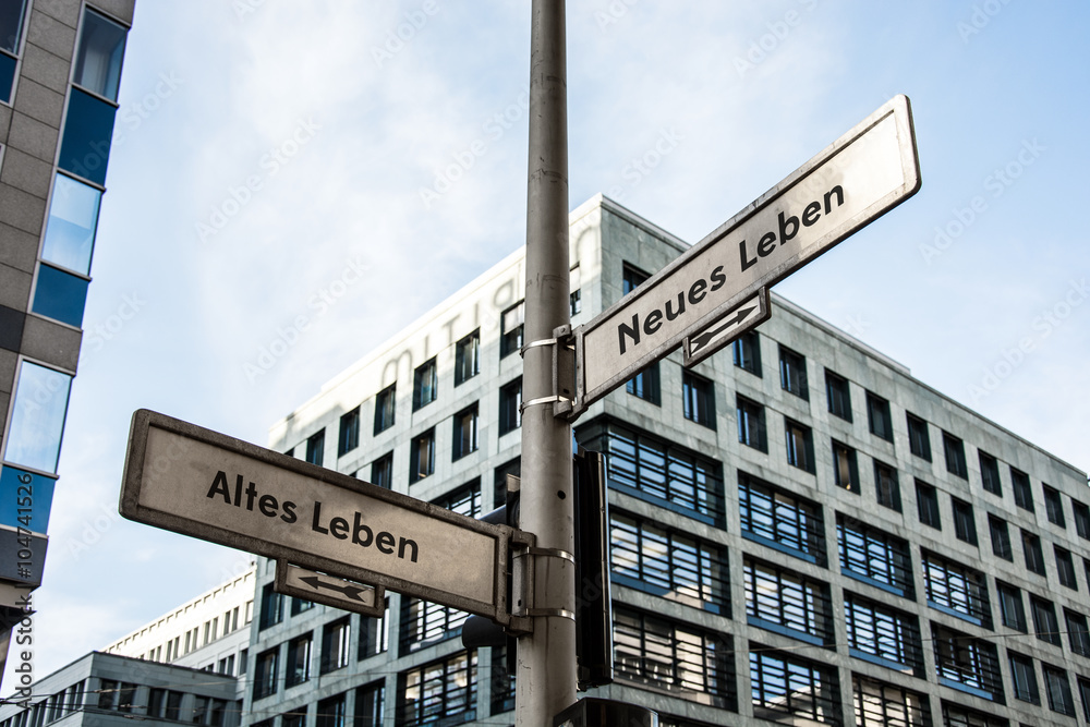 Obraz premium Schild 63_Neues Leben