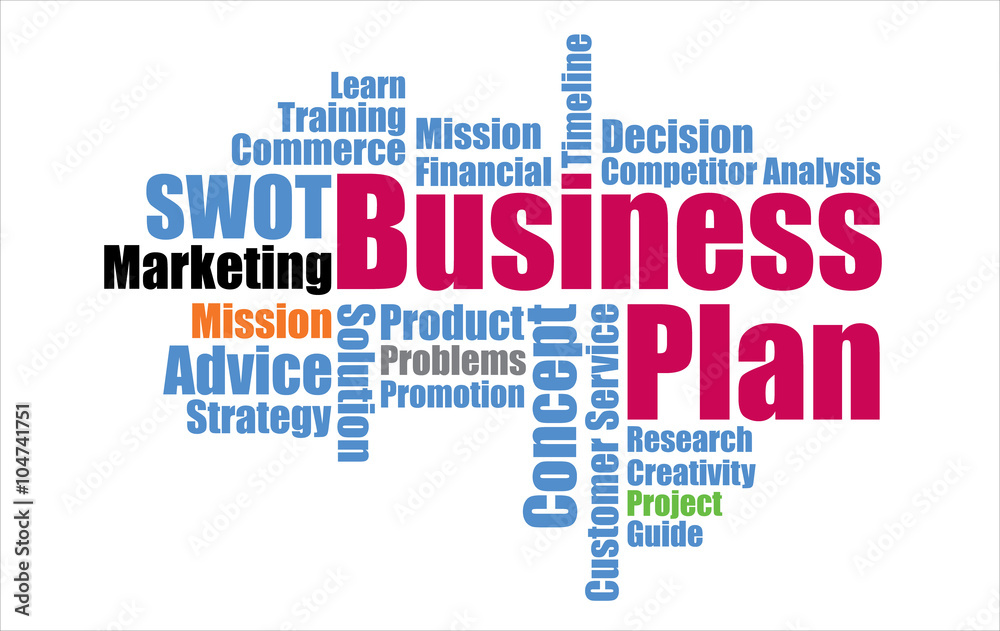 ビジネスプランの文字のかたまり Business plan word cloud