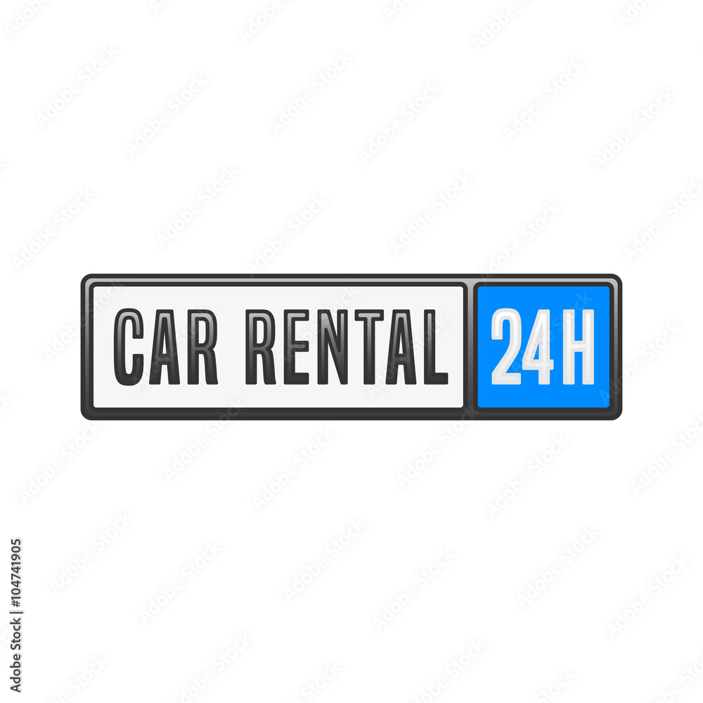 Vector car rentals label. Automotive design element Vector car rentals label. Automotive design element