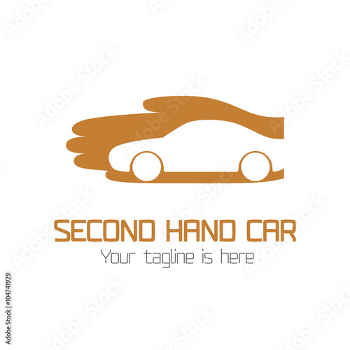 Tableau sur toile Used cars shop vector logo. Design element for cars sale