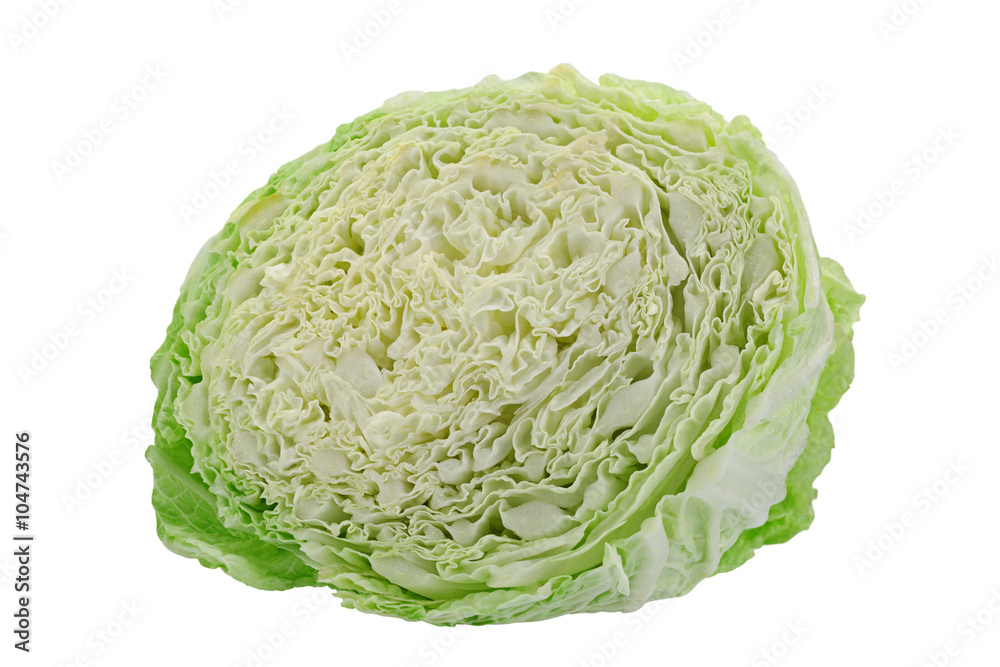 Chinese cabbage on white