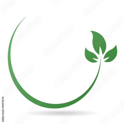 florales Icon in Grün - Logo 