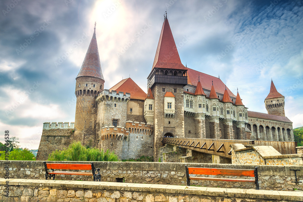 The stunning famous corvin castle,Hunedoara,Transylvania,Romania,Europe