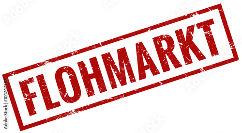 Flohmarkt Stempel rot grunge