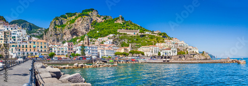 Fototapeta Naklejka Na Ścianę i Meble -  Town of Amalfi panorama, Amalfi Coast, Campania, Italy