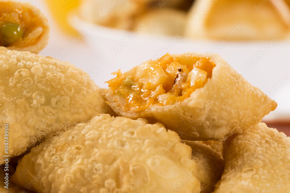Brazilian snack. Palmetto pastry. Pastel de palmito. Brazilian snack. Palmetto pastry. Pastel de palmito.