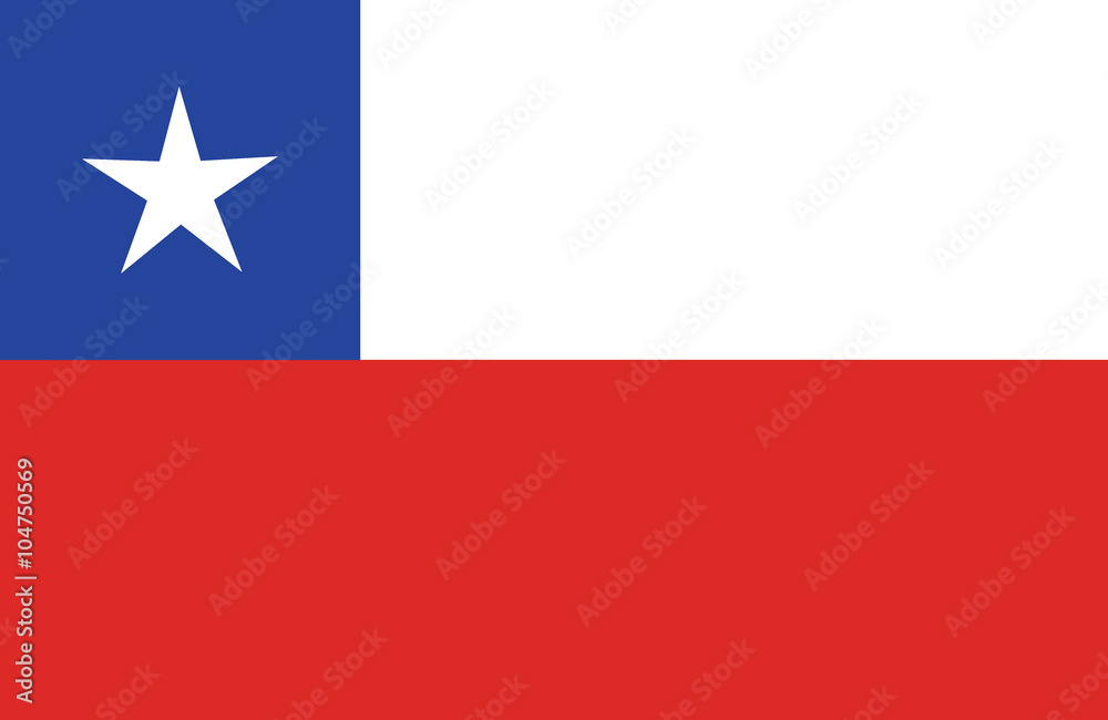 Naklejka premium Chilean flag.