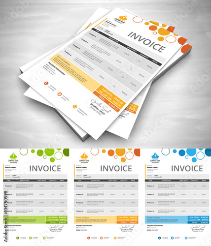 Creative Colorful Invoice