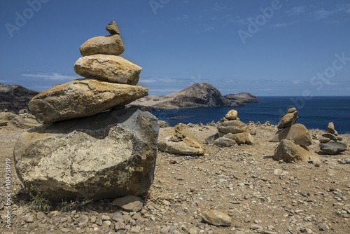 piedras apiladas Madeira, Punta de San Lorenzo photo