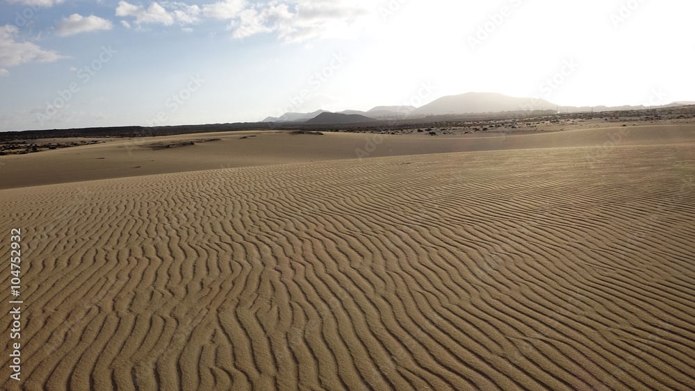 Sand pattern zigzags, Park Natural, Corralejo, Fuerteventura, Ca Sand pattern zigzags, Park Natural, Corralejo, Fuerteventura, Ca