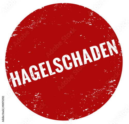 Hagelschaden Stempel rot grunge