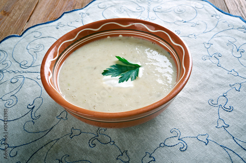 Belarusian soup with mushrooms photo