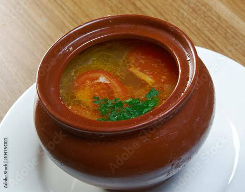 Russian vegetable soup photo