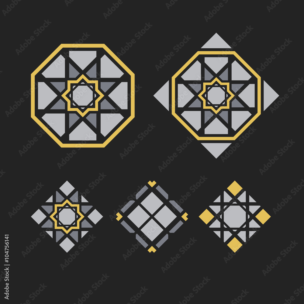 Vector geometric symbols Vector geometric symbols