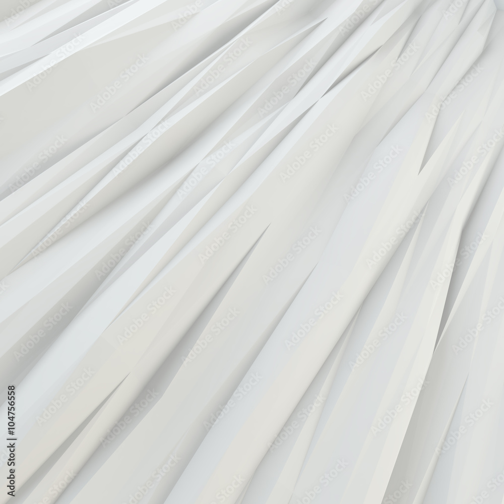 Fototapeta premium Geometric white abstract polygonal noised edges