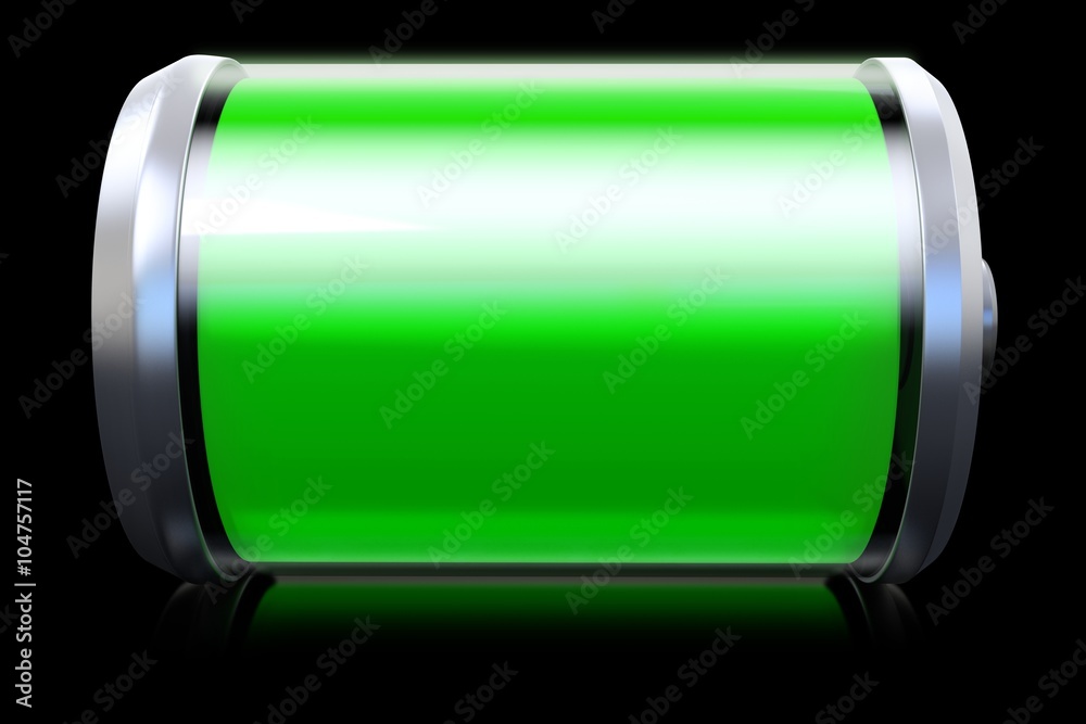 3d full battery symbol 3d full battery symbol