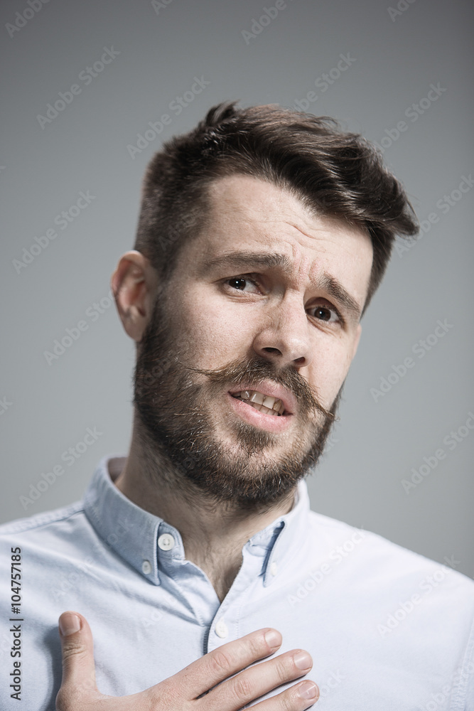 Fototapeta premium Close up face of discouraged man 