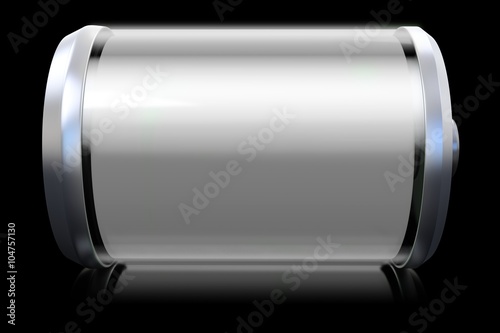 3d empty  battery symbol
