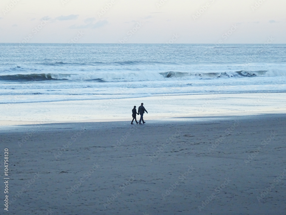 Evening time on the beach of Whitby Evening time on the beach of Whitby