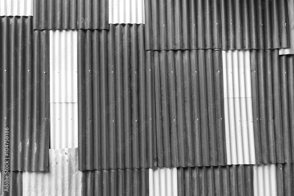 Old and rusty corrugated metal sheet wall Old and rusty corrugated metal sheet wall
