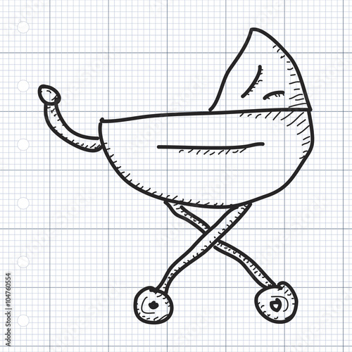 Simple doodle of a pram
