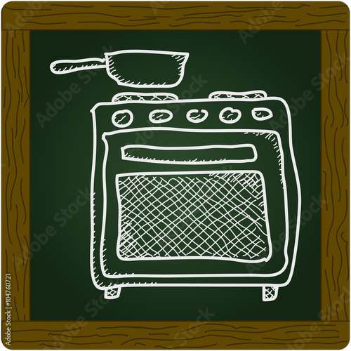 Simple doodle of an oven