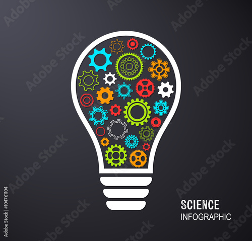 Light bulb with gear wheels