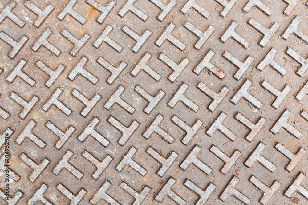 Steel sewer lid texture Steel sewer lid texture
