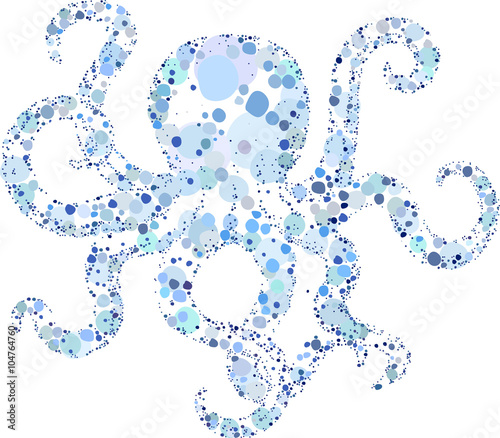 A creative illustration of a octopus