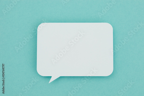 Blank paper speech bubble