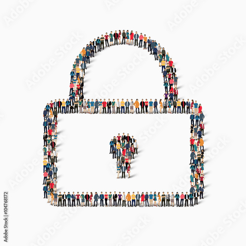 people  shape  lock vector group