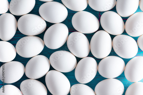 Background of white sugar-coated Easter eggs