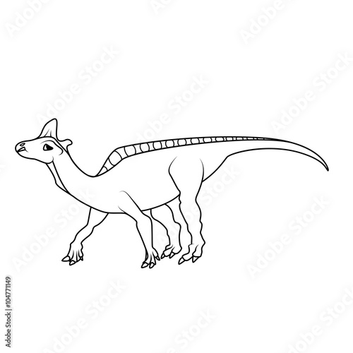 Coloring book: Lambeosaurus dinosaur © Black Spring