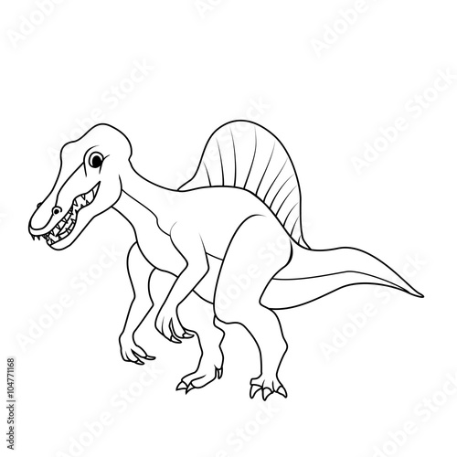 Coloring book: Spinosaurus dinosaur © Black Spring