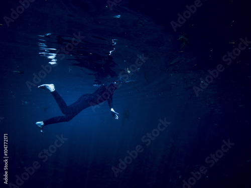 Swimming alone in the dark