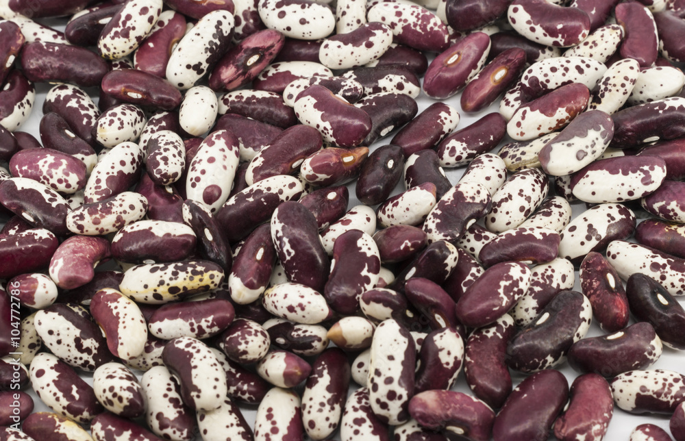 Haricot beans isolated on a white background.