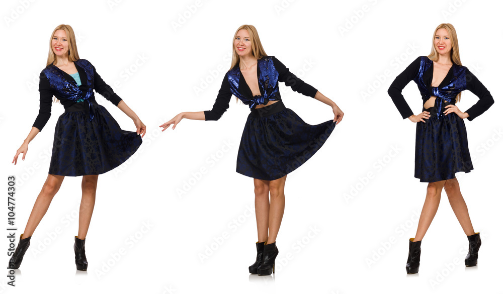 Composite photo of woman in various poses Composite photo of woman in various poses