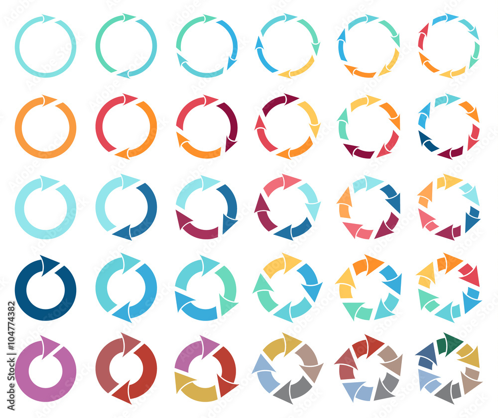 30 arrow pictogram refresh reload rotation loop sign set. 30 arrow pictogram refresh reload rotation loop sign set.