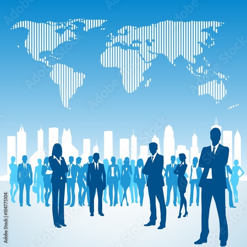 business people and global success