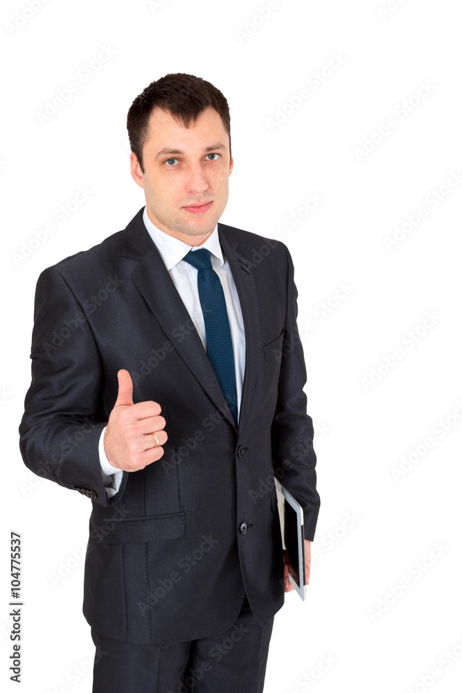 Successful businessman isolated on white Successful businessman isolated on white