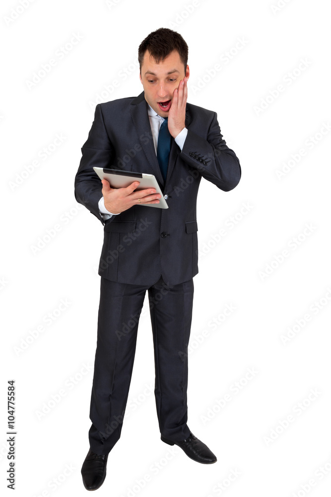Successful businessman isolated on white Successful businessman isolated on white