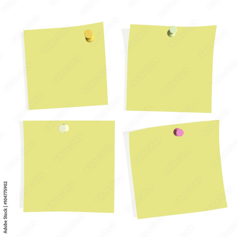 office blank post it paper with thumbtack place for text illustration background office blank post it paper with thumbtack place for text illustration background