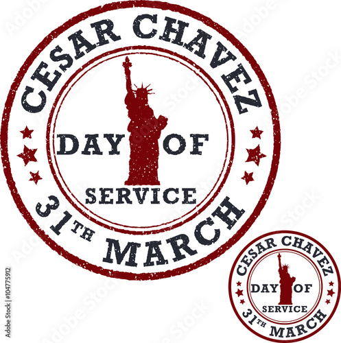  Cesar Chavez day. Stamp set.