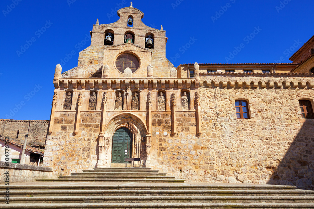 Church and monastery of San Salvador of Ona, historic town in the province of Burgos, Spain